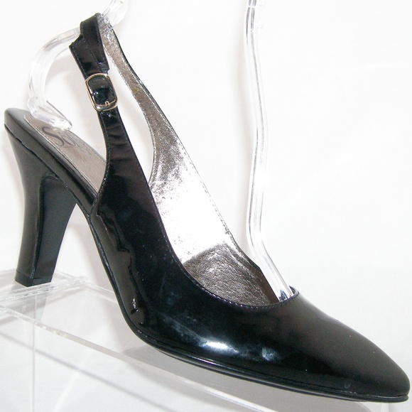 Sofft Shoes - Sofft black patent leather pointed slingblack 9N